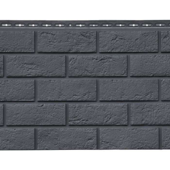 Фасадная панель Grand Line Кирпич состаренный Стандарт Графит
